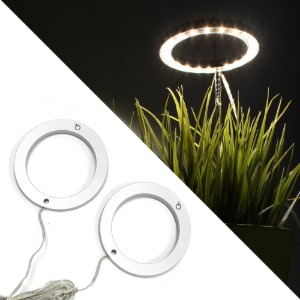 LED 식물재배 엔젤링 2등 USB타입 타이머기능(아답터 포함)